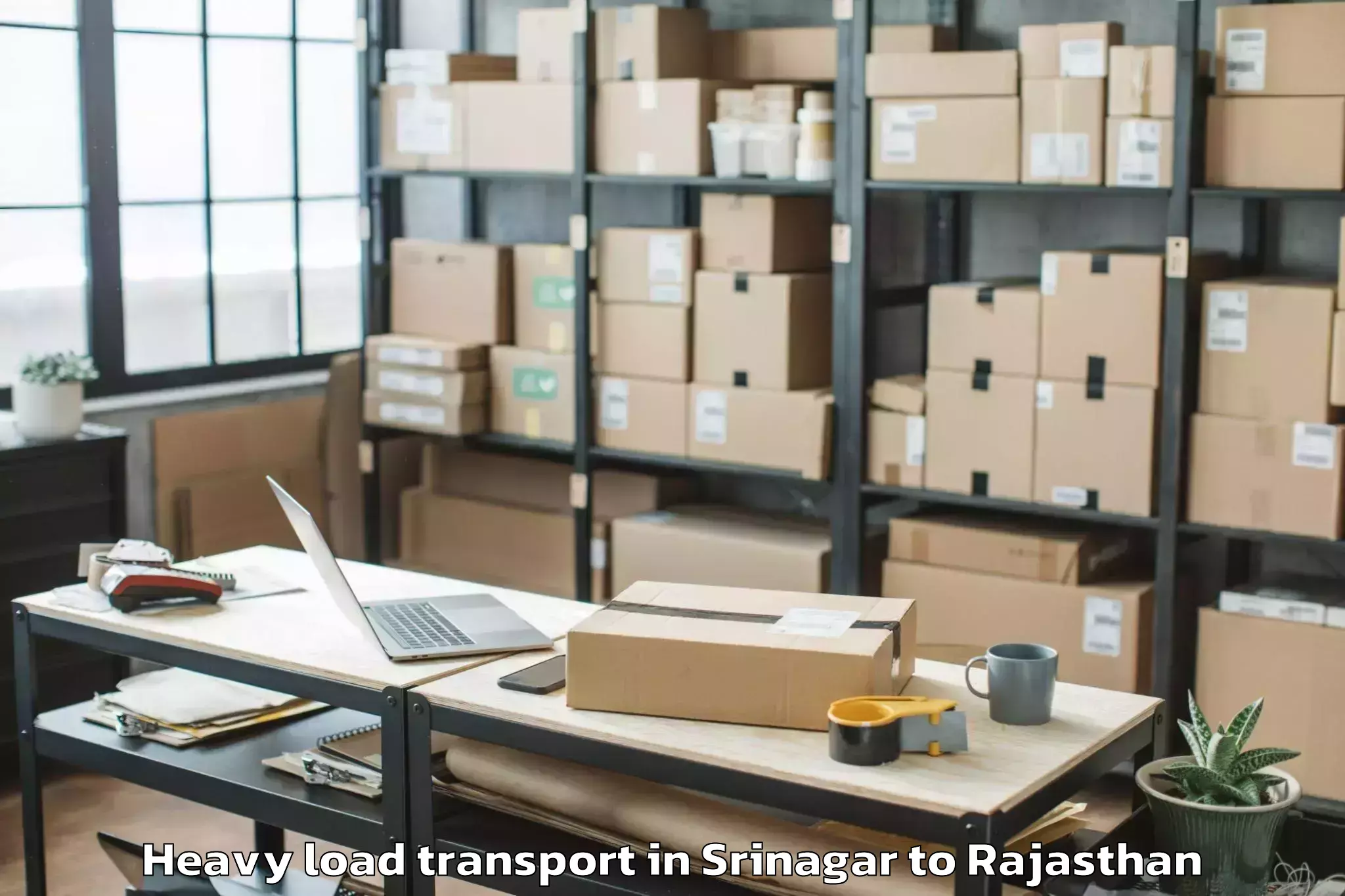 Easy Srinagar to Parbatsar Heavy Load Transport Booking